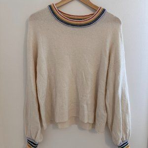 Madewell sweater with rainbow details